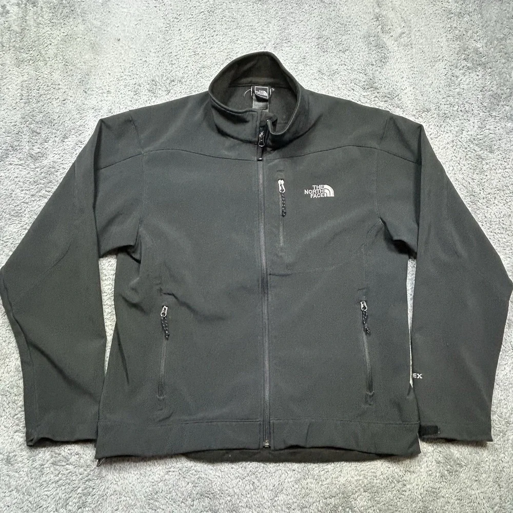 The North Face Jacket Men L Black Apex Bionic Soft Shell Full Zip Outdoor *SPOTS